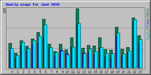 Hourly usage for June 2010
