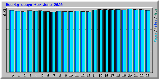 Hourly usage for June 2020