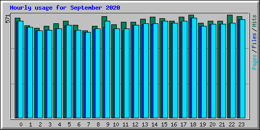Hourly usage for September 2020